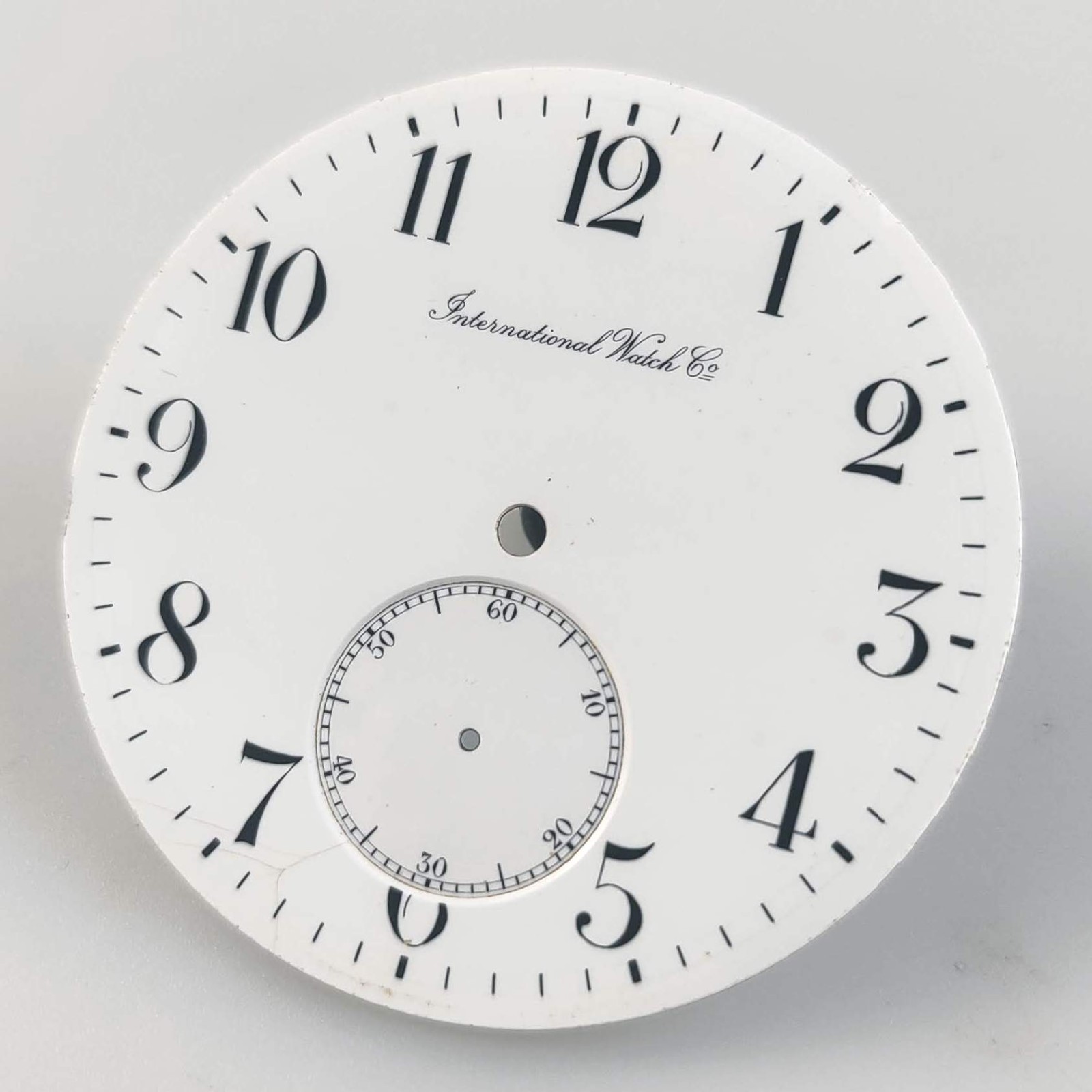 Vintage IWC Schaffhausen Pocket Watch Enamel Dial – 49mm – Authentic Parts