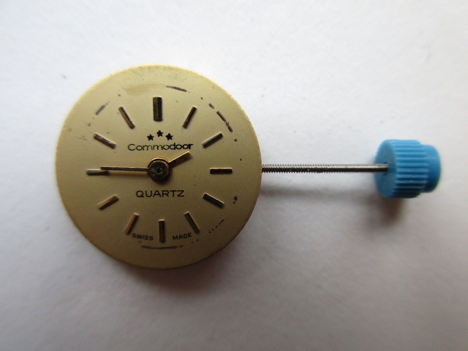 ETA cal. 280.002 Swiss quartz watch movement & Commodoor dial – running