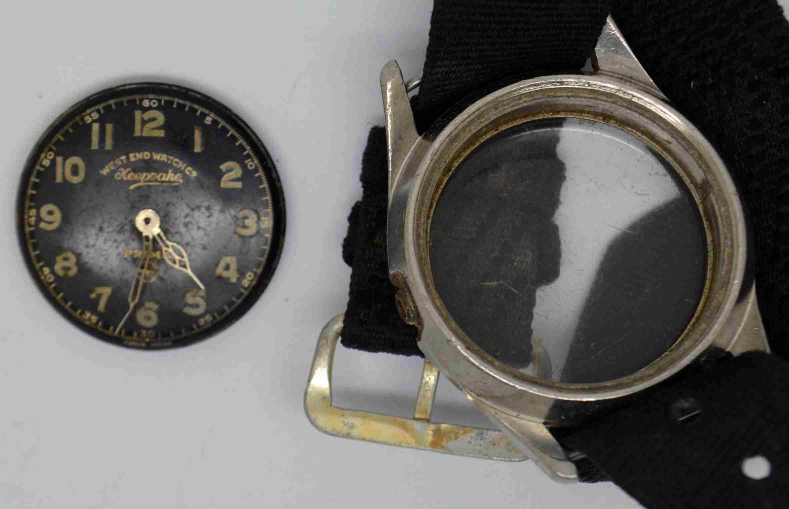 VTG WEST END PRIMA Military Style Steel Wristwatch. Ref: 9010, Cal:68. – Repairs