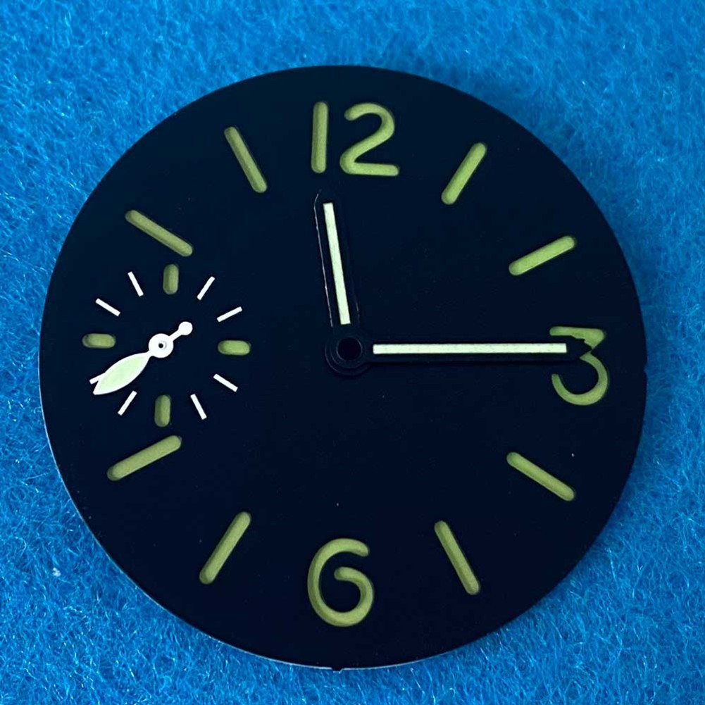 1.36″ Watch Dial Face Green Luminous w/ Hands For ETA6497 ST3600 Movement