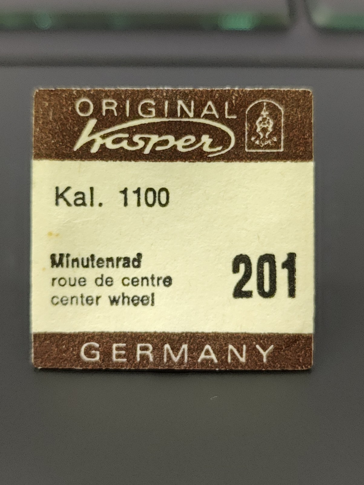 NOS Kasper Cal. 1100 Part 201 Center Wheel