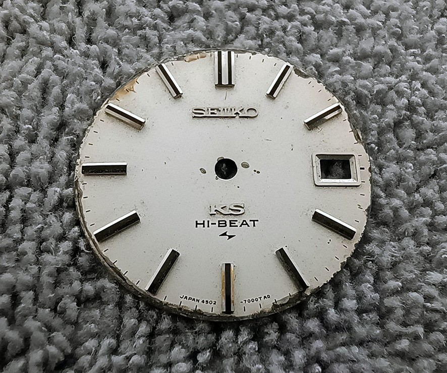 RARE GENUINE USED CASE + DIAL SEIKO KS KING SEIKO 4502-7001 AS-IS FOR PARTS