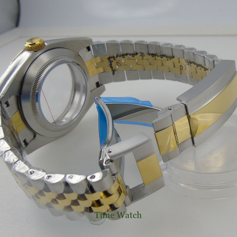 39/36mm Gold Watch Case Fit NH35 Miyota8215 DG2813 ETA2824 PT5000 Sapphire Glass
