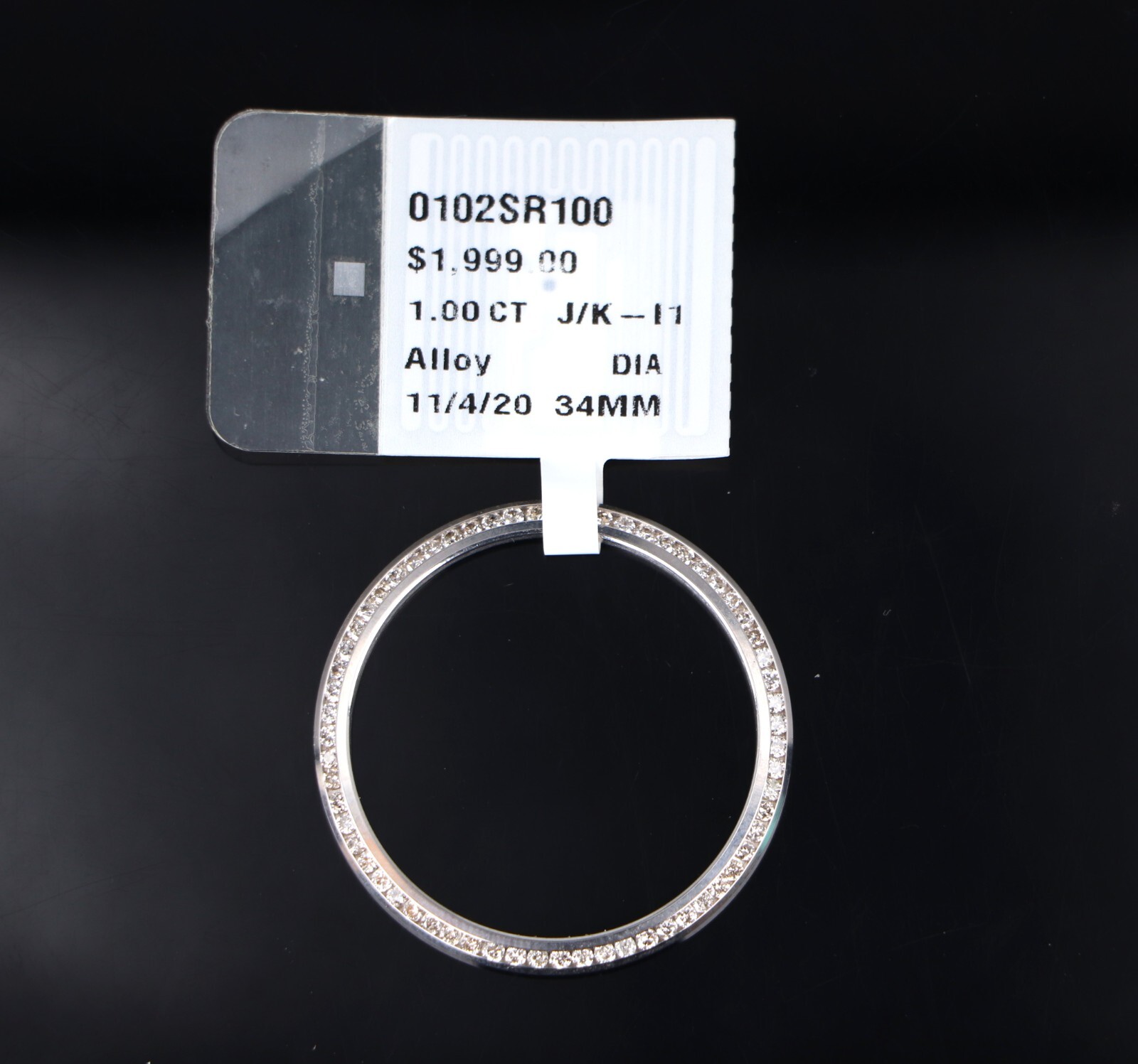 Aftermarket Alloy For 34mm Rolex DateJust Channel Set Diamond Watch Bezel