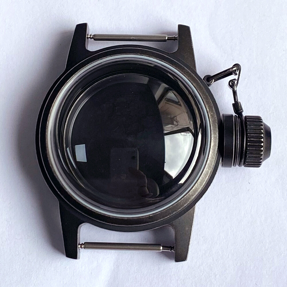 36mm Black Silver 200M Dive Watch Case Domed Sapphire Fit NH35 NH36 ETA2824 PT