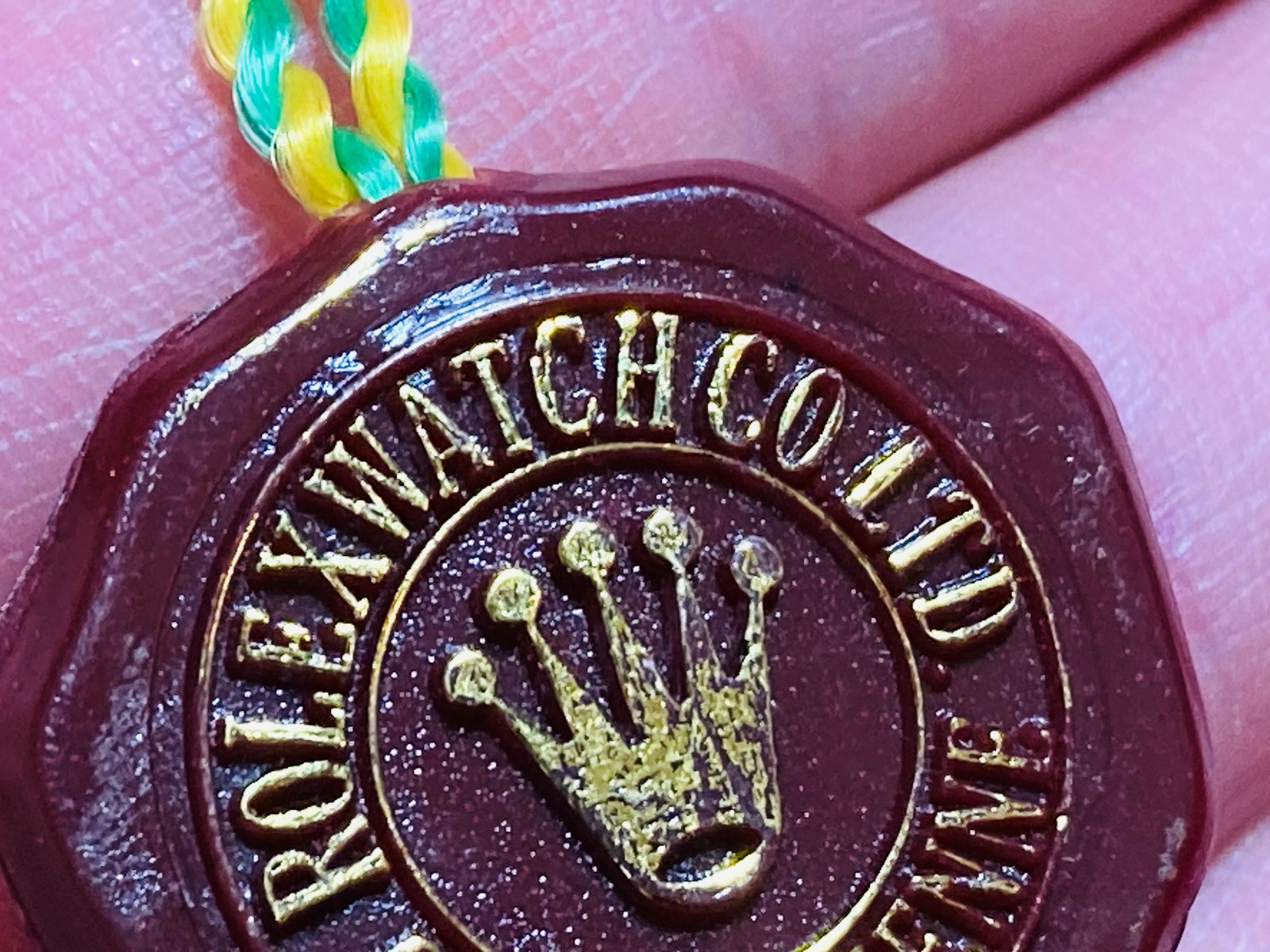 Rolex Red Seal Hang Tag “Frog Foot Hang Tag” 1970s/1980s ORIGINAL-FAIR CONDITION