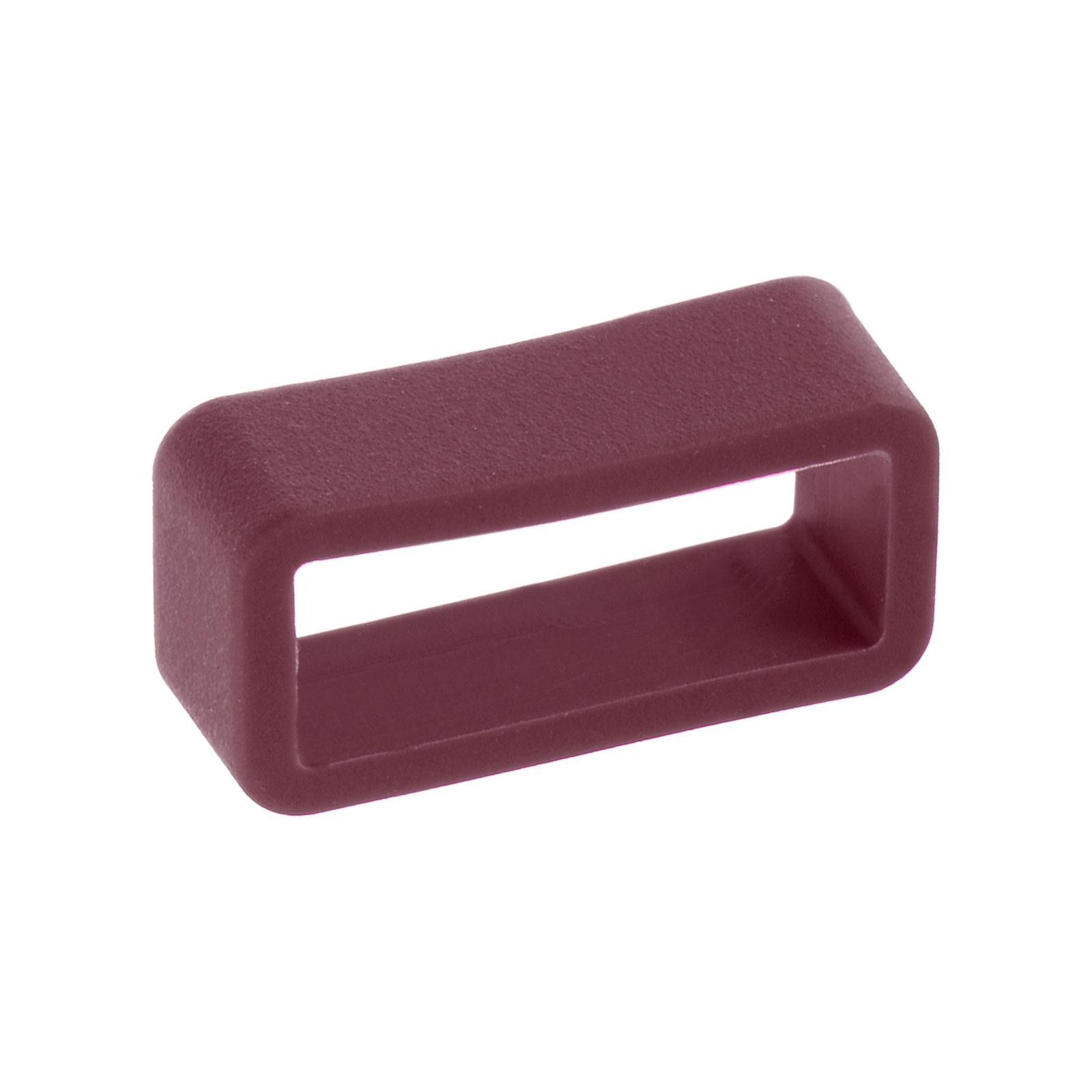 Watch Band Strap Loops Silicone for 16mm Width Watch Band, Wine Red 4 Pcs