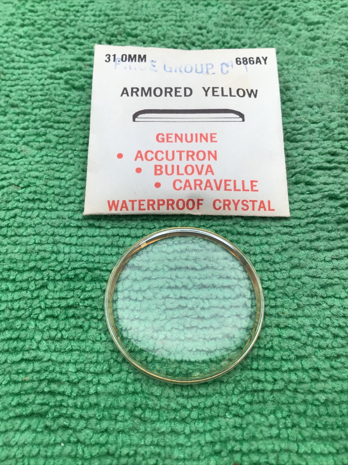 Genuine Bulova Accutron Part # 686AY, 31.0 mm Watch Crystal