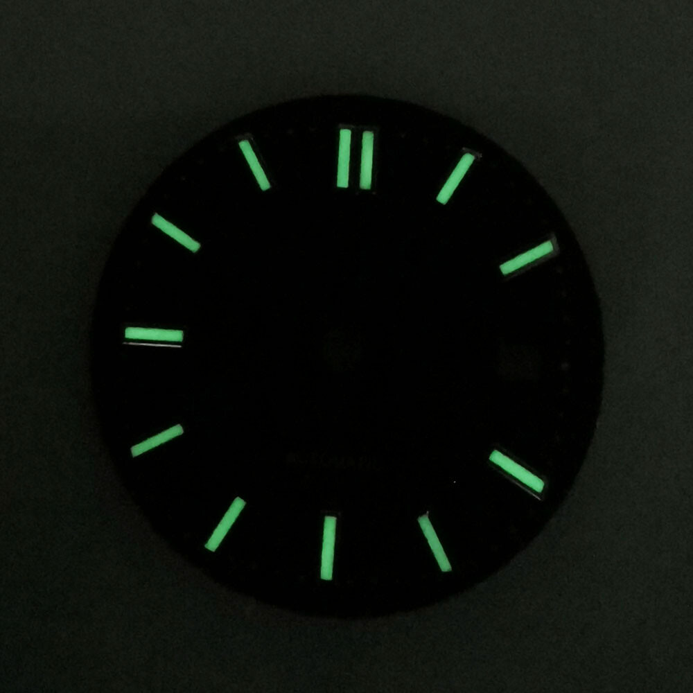 29.8mm No Logo Luminous Marks With Date Window Stainless Steel Watch Dial Face
