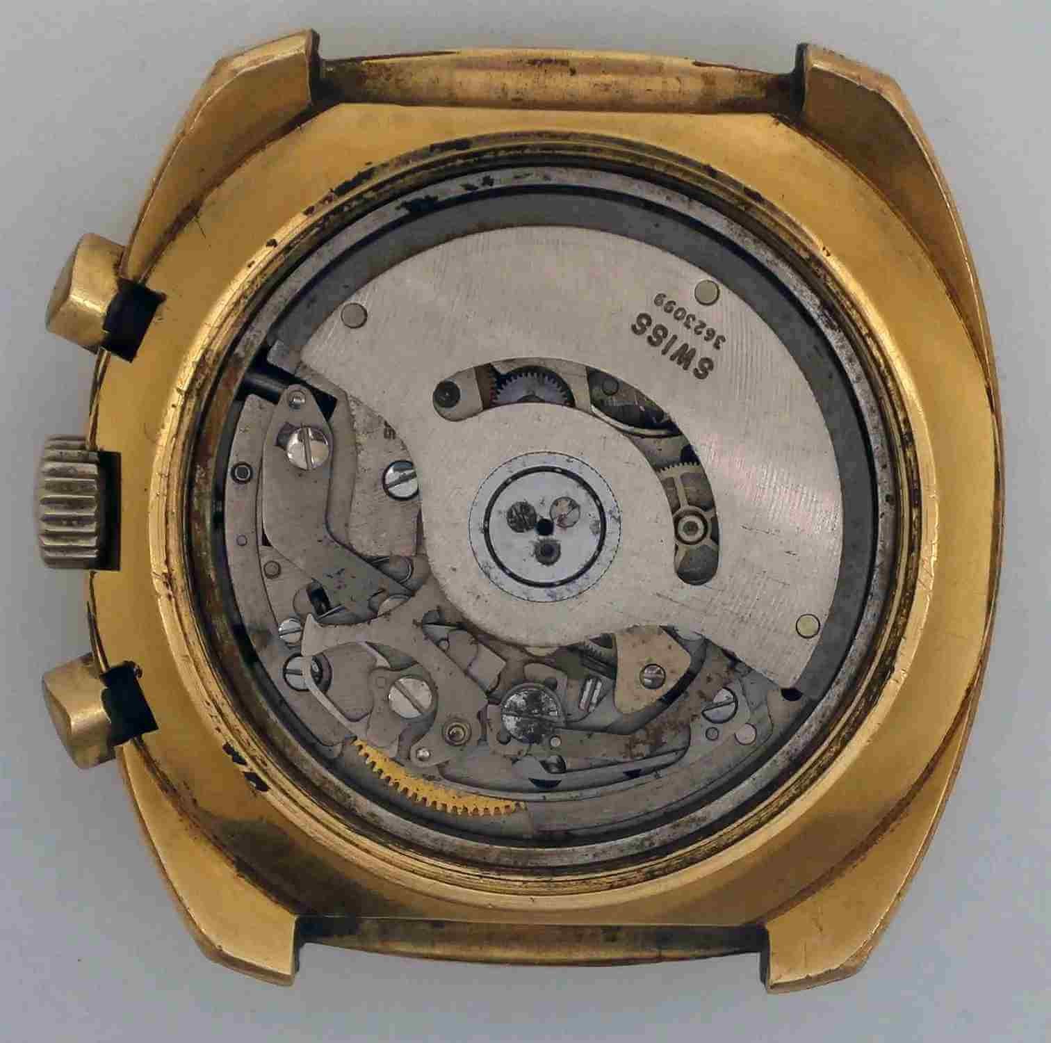 VTG PHILIP MORRIS Gold Plated Chrono. Ref: 9805. Cal: Lemania-1341. Service