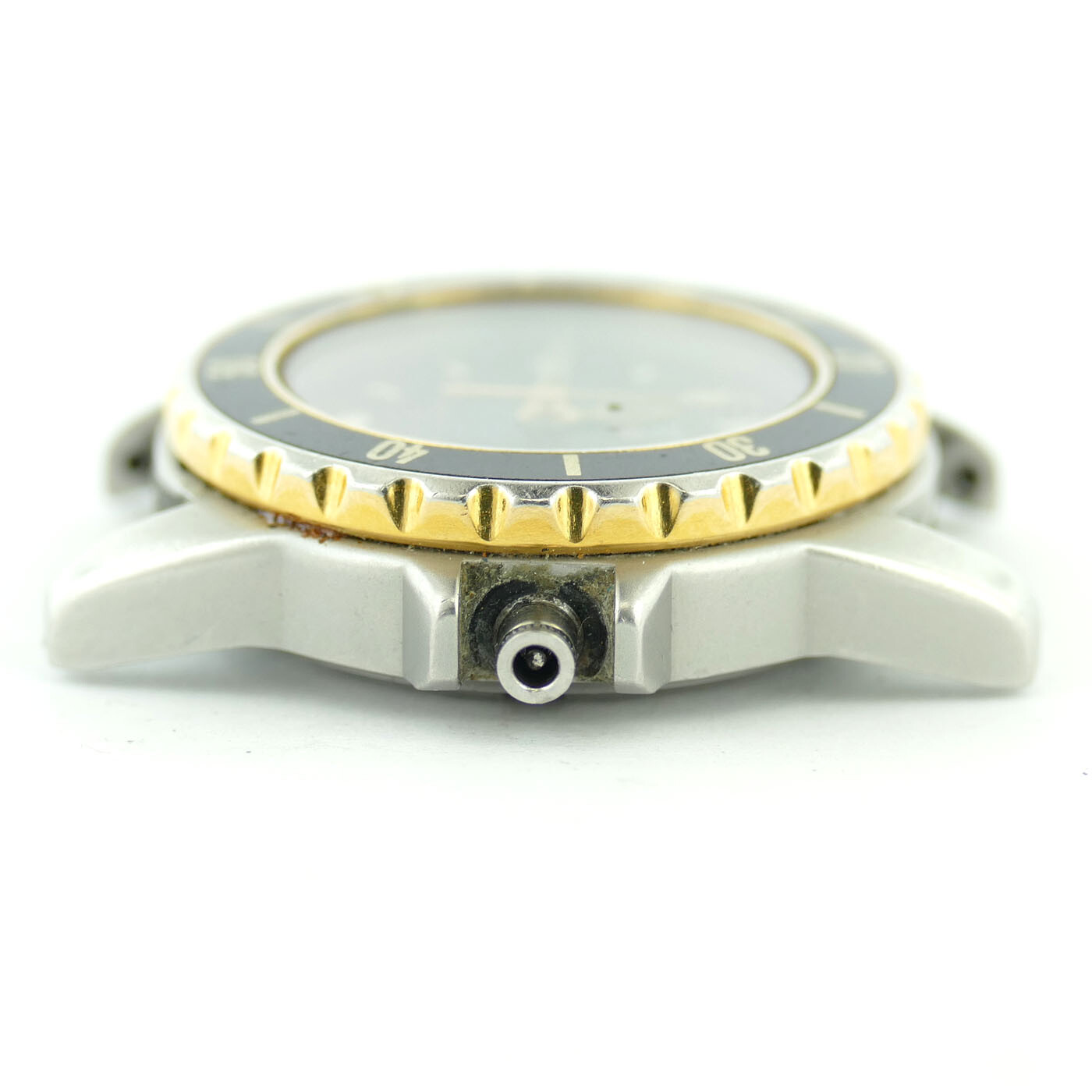TAG HEUER PROF BLACK DIAL STAINLESS STEEL WATCH HEAD FOR PARTS OR REPAIRS