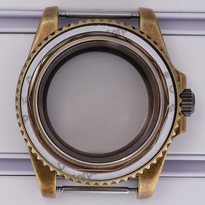 A-level 40mm Retro Bronze Watch Cases Stainless Steel For Seiko nh35 36 Movement