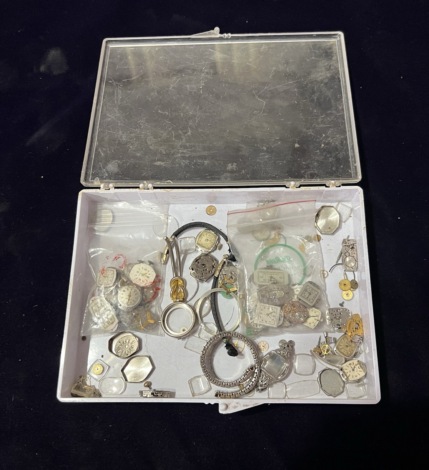 Vintage Ladies Watch Movements Parts Lot Bulova Elgin Hamilton Gruen Repair