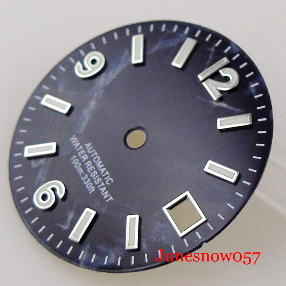 Blue/Green/Black Watch Men’s Dial Green Luminous 29MM Fit NH35A NH36A SKX007 SRP