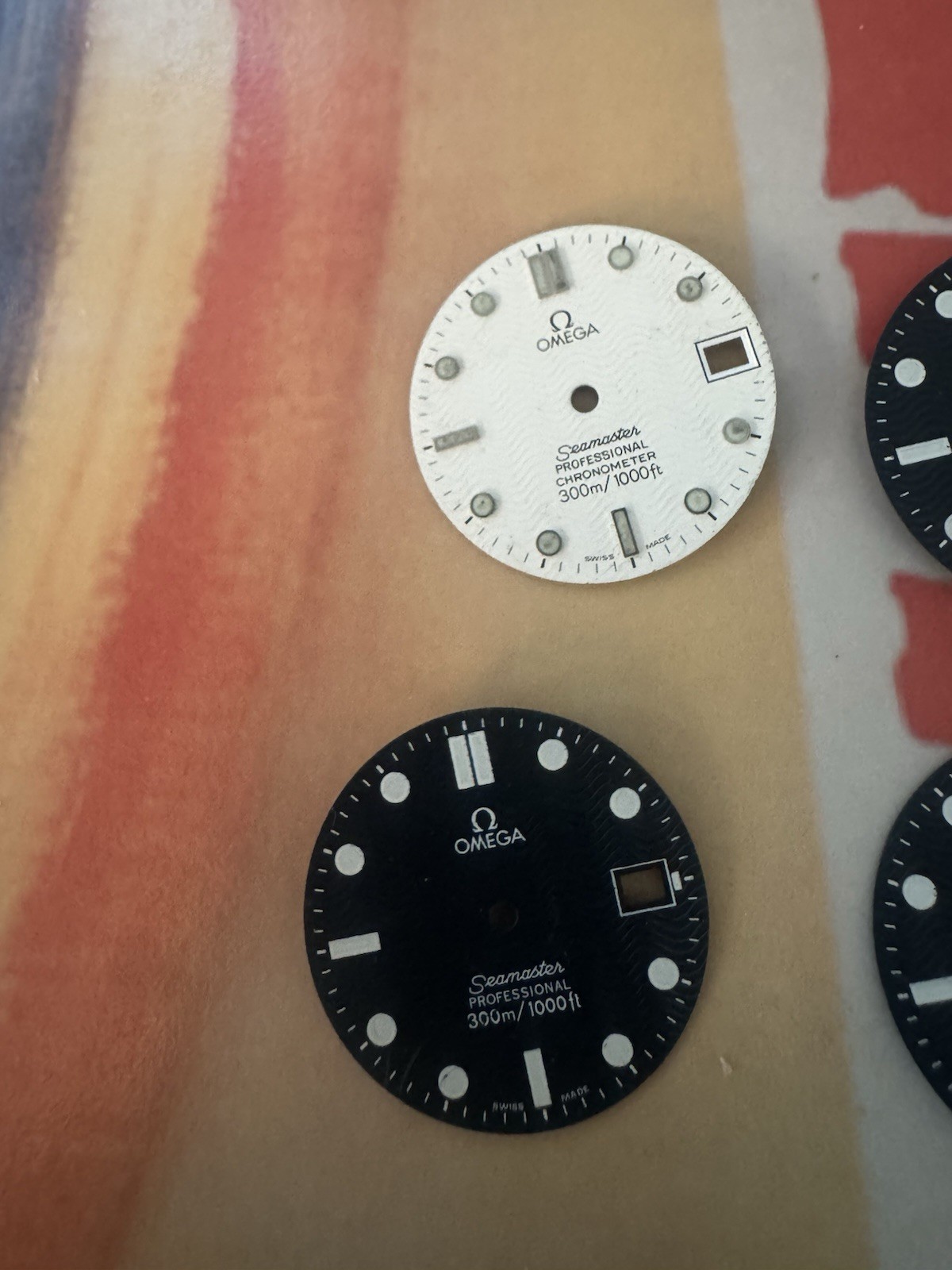 omega seamaster 300 Dials 4 Piece Lot