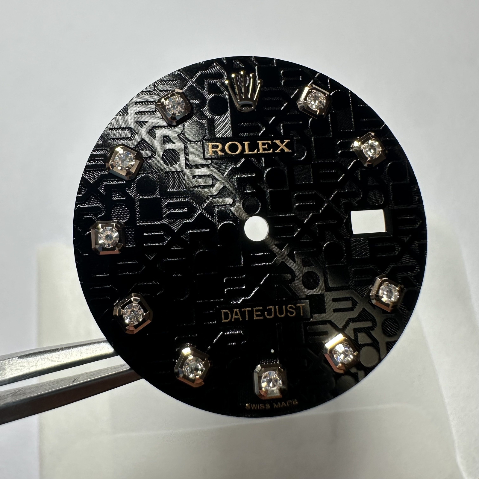 Rolex Datejust Steel Rose Black Jubilee Dial Factory Brilli 36mm 116201 116205