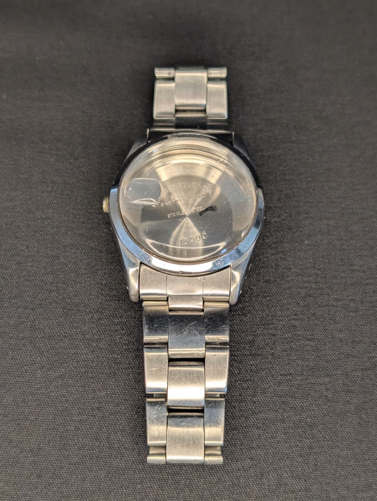 Vintage Rolex Oyster Perpetual Date Ref 15000 Case Bracelet Bezel Crystal