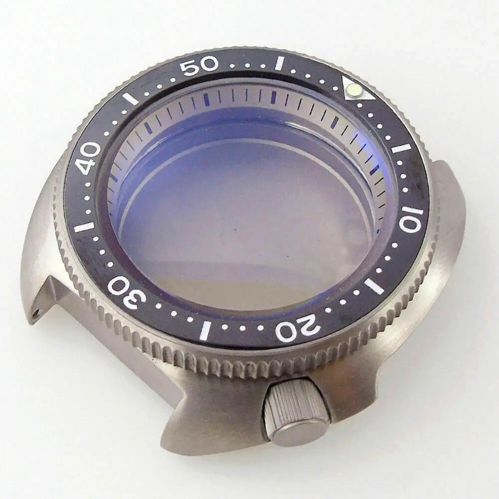 45mm Sapphire Glass Super Titanium Watch Case Fit NH35 NH36 SKX007/009 200atm