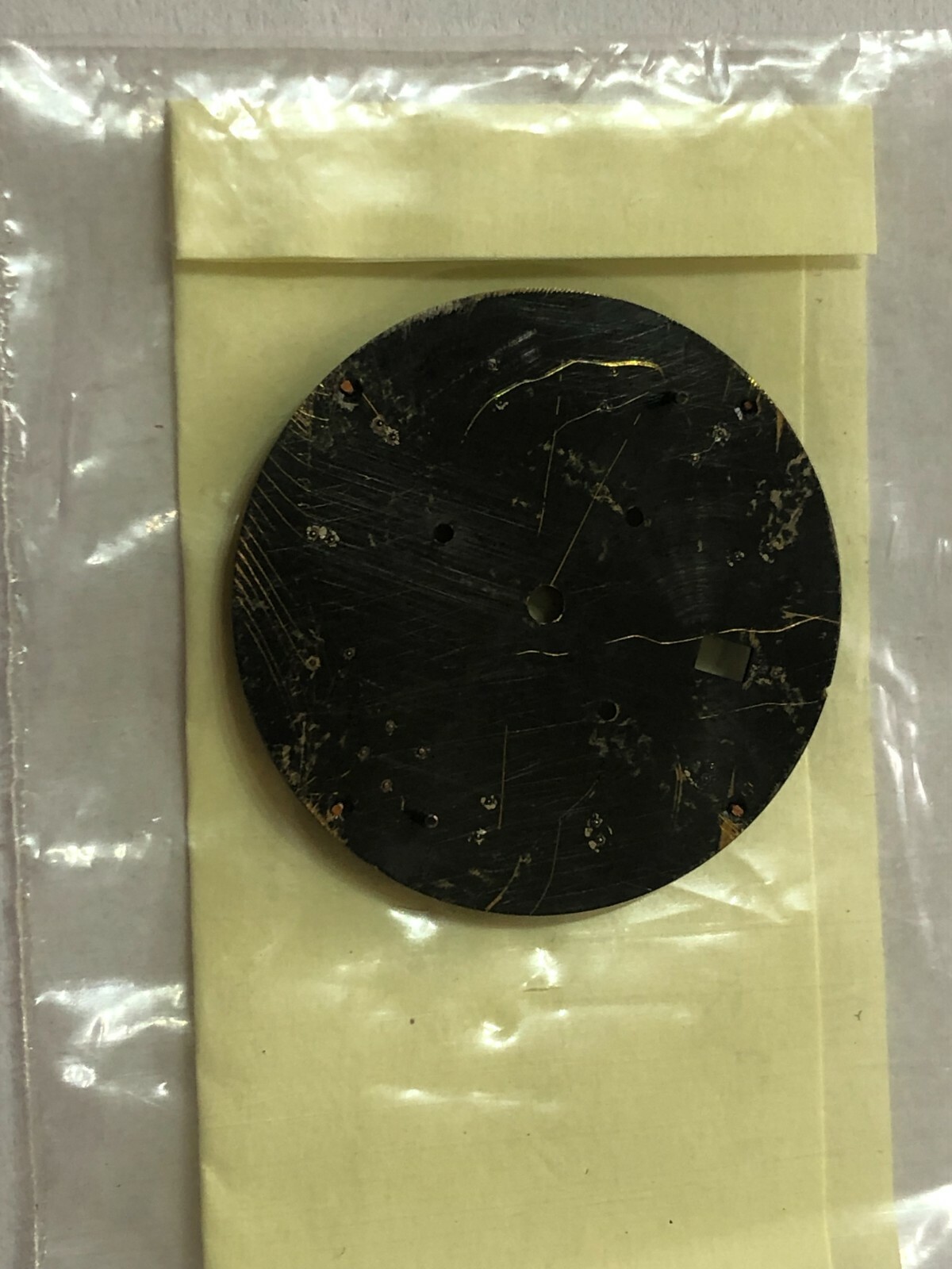 SPARE PARTS ACCESSORY PHILIP WATCH CARIBE BLACK CHRONO WATCH DIAL.