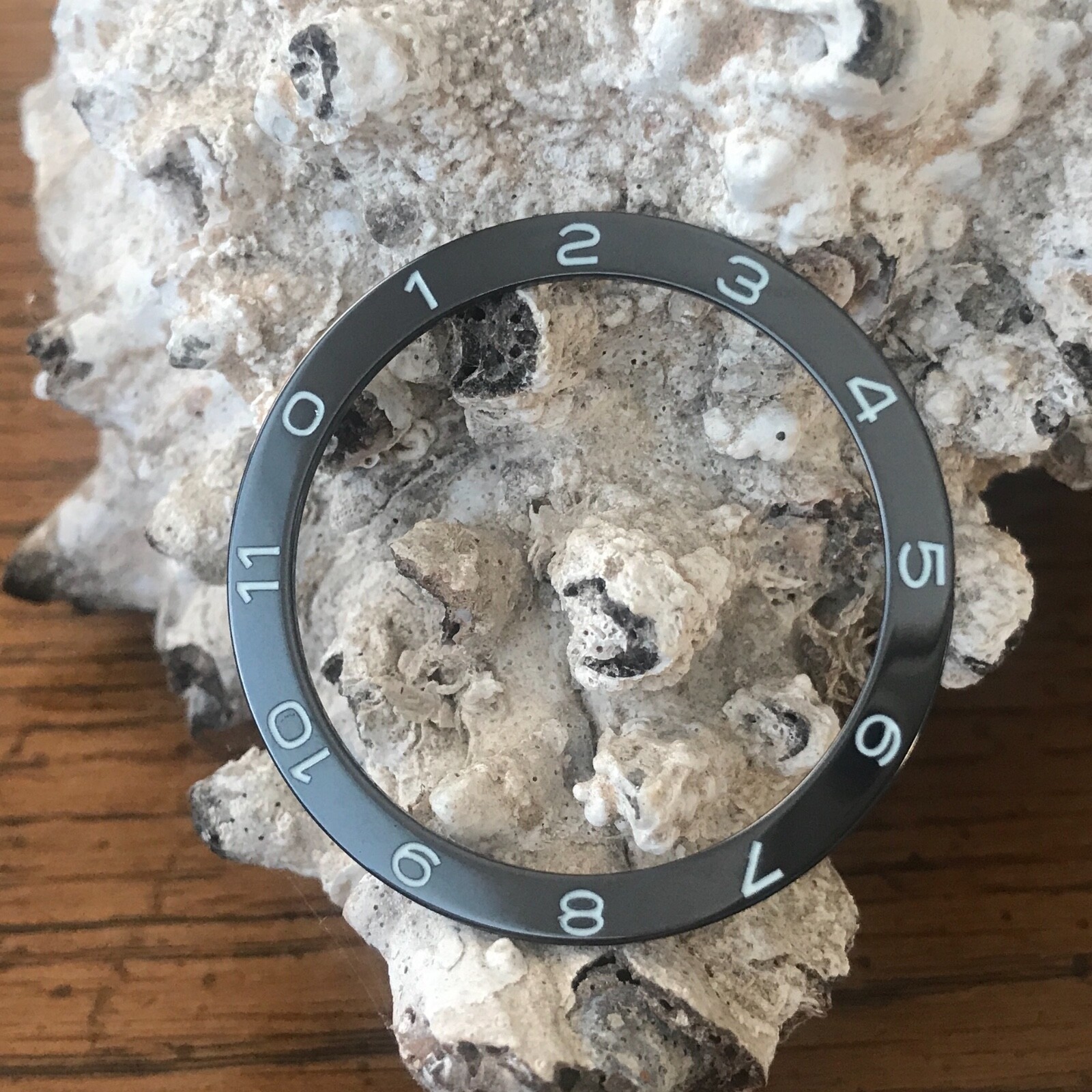 Ceramic Black [Spectre] Bezel Insert for Seiko SNZH ~ US Seller + Ships Fast
