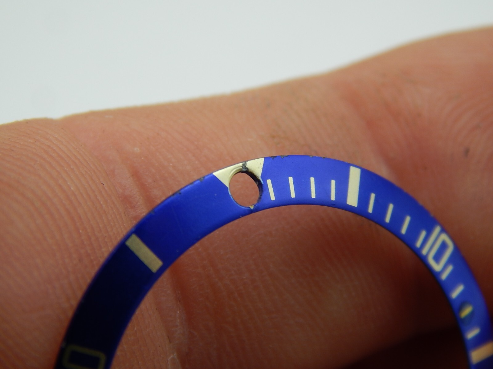 Vintage Rolex Submariner Blue Bezel Insert For 16613 16618 16608 Genuine no dot