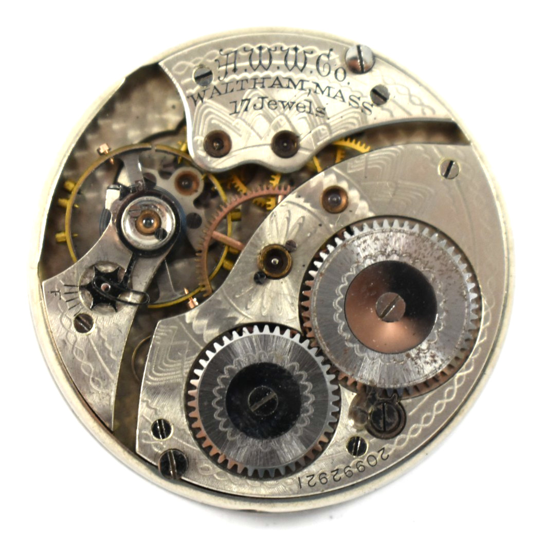 Vintage Waltham Grade 225 12s 17J OF Pocket Watch Movement lot.wb