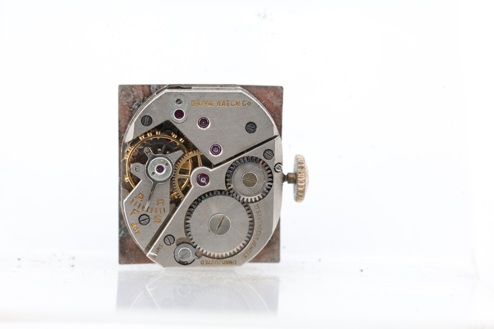 DRIVA GENEVE SWISS TANK WRIST WATCH MOVEMENT, 18.46×21.37mm, GOOD BALANCE (JN)