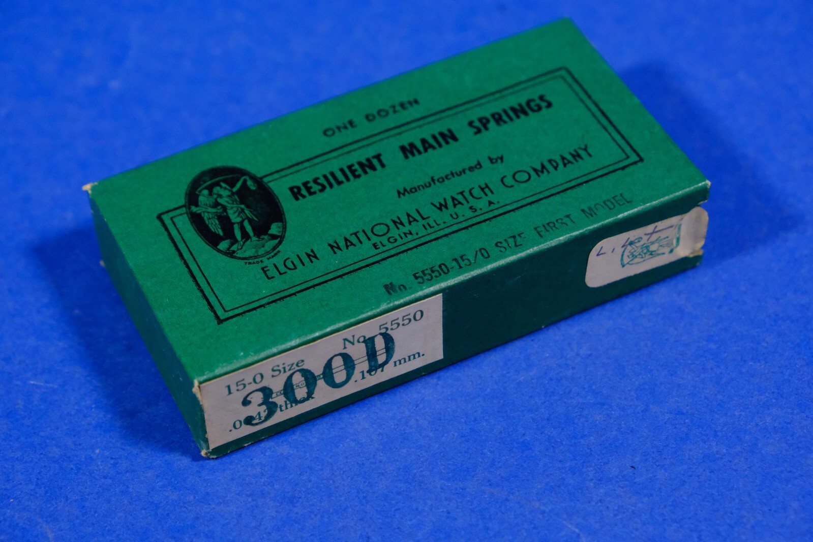 One Dozen Elgin Resilient Mainspring 15-0 s No. 5550 .0042 .107mm NOS 300D