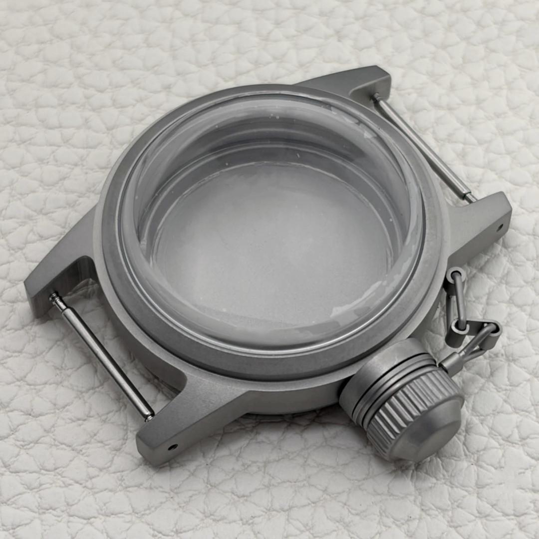 New 36mm Silver Matte World War II Military Frogman Watch Case Fit NH35 NH36 Mod