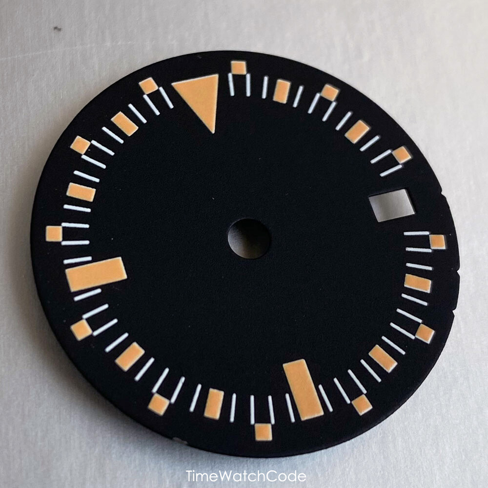 29mm Black NH34A Watch Dial MOD Accessories for GMT Diver Watch Dial Luminous