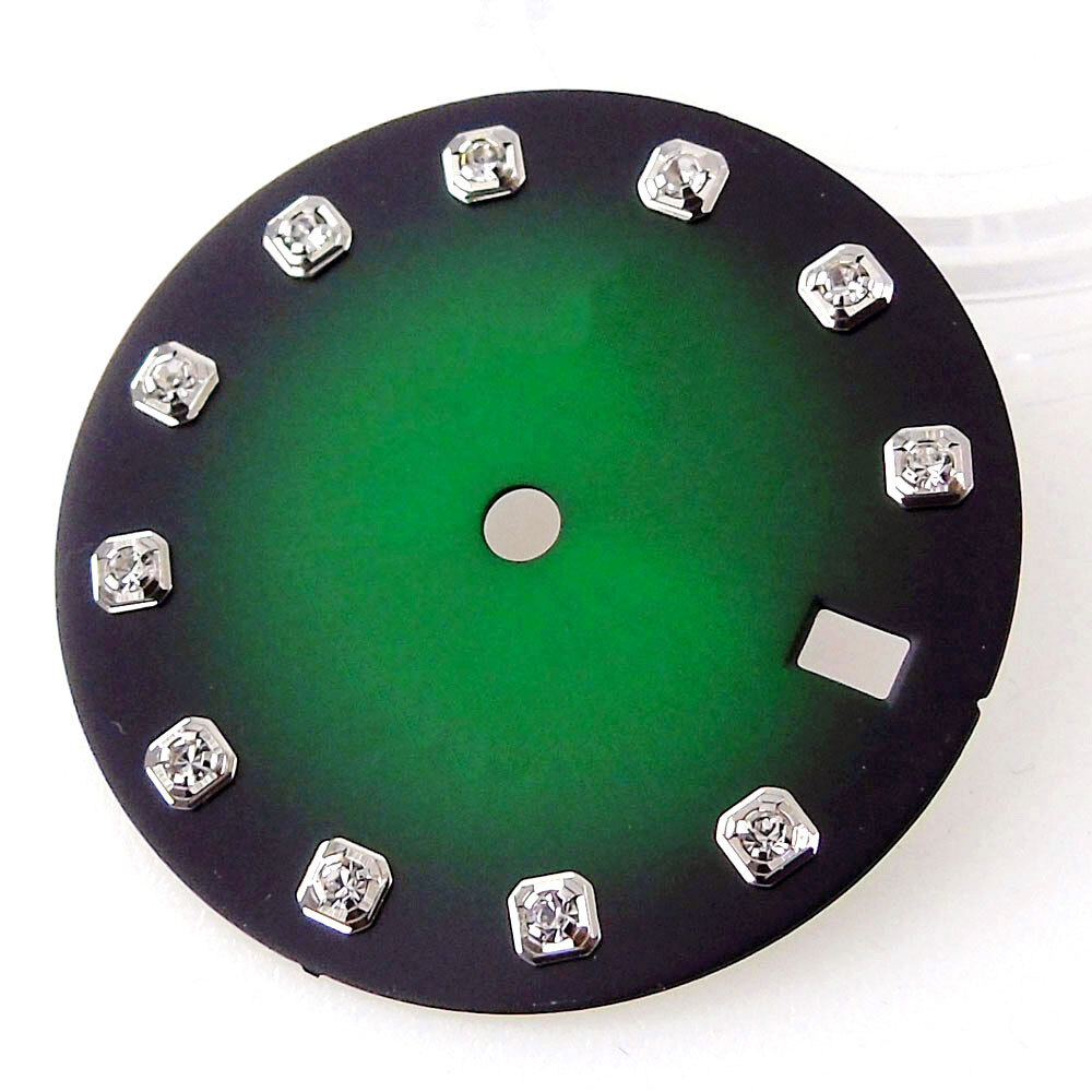 29mm Multicolor Gradient/Sunburst Watch Dial Diamond Indices Fit NH35A Movement