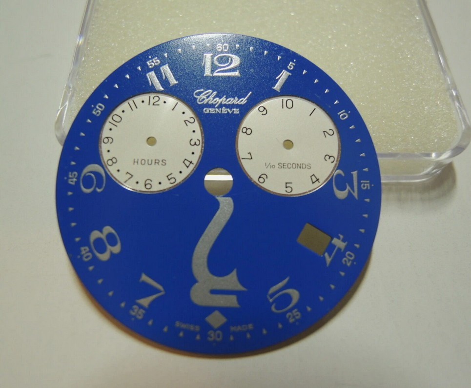 Authentic Rare Chopard UAE Chronograph Watch Blue Dial