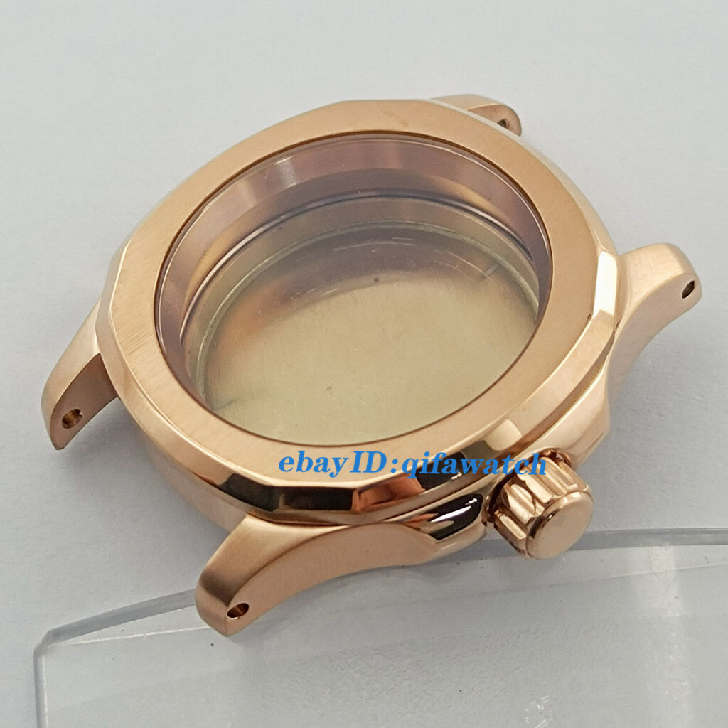 40mm silver black gold rose gold watch case sapphire glass 200m fit NH35 NH36