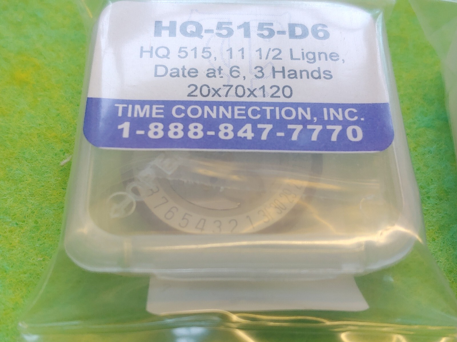 Ronda Harley M515 Date@6 NOS Movement. Sealed Packaging. Guaranteed to Function