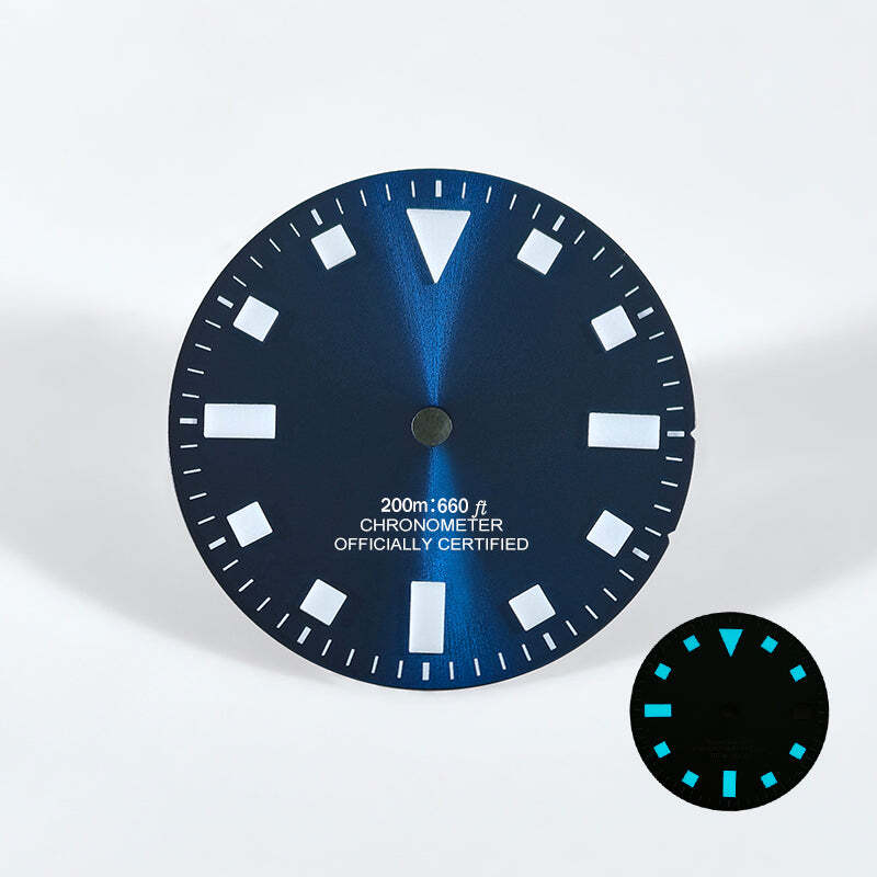 DS Vintage Dial No Date 50 Layers Lume Blue /beige Lume 28.5MM NH35 S Mod Custom