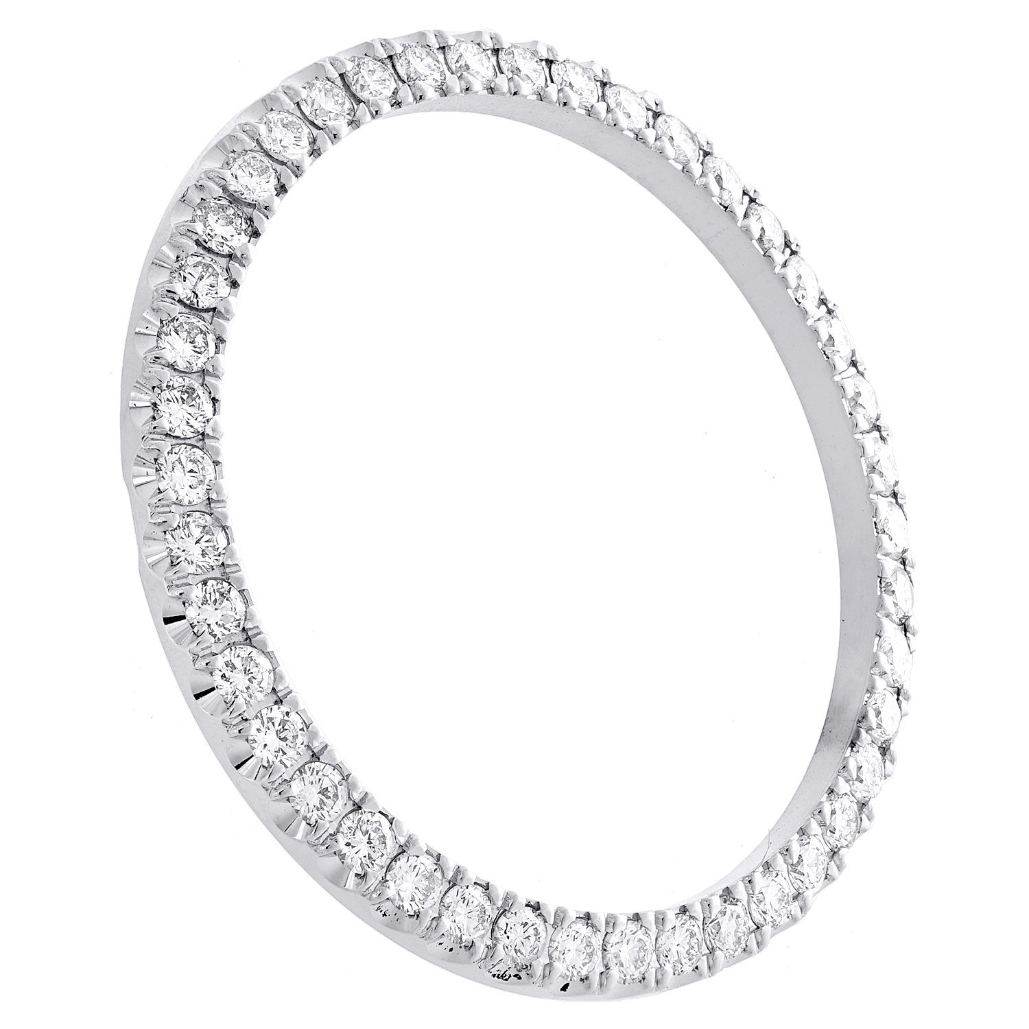 Custom U-Cut Prong Set Diamond Bezel For Rolex DateJust Fits 36mm Watch 1.90 CT.