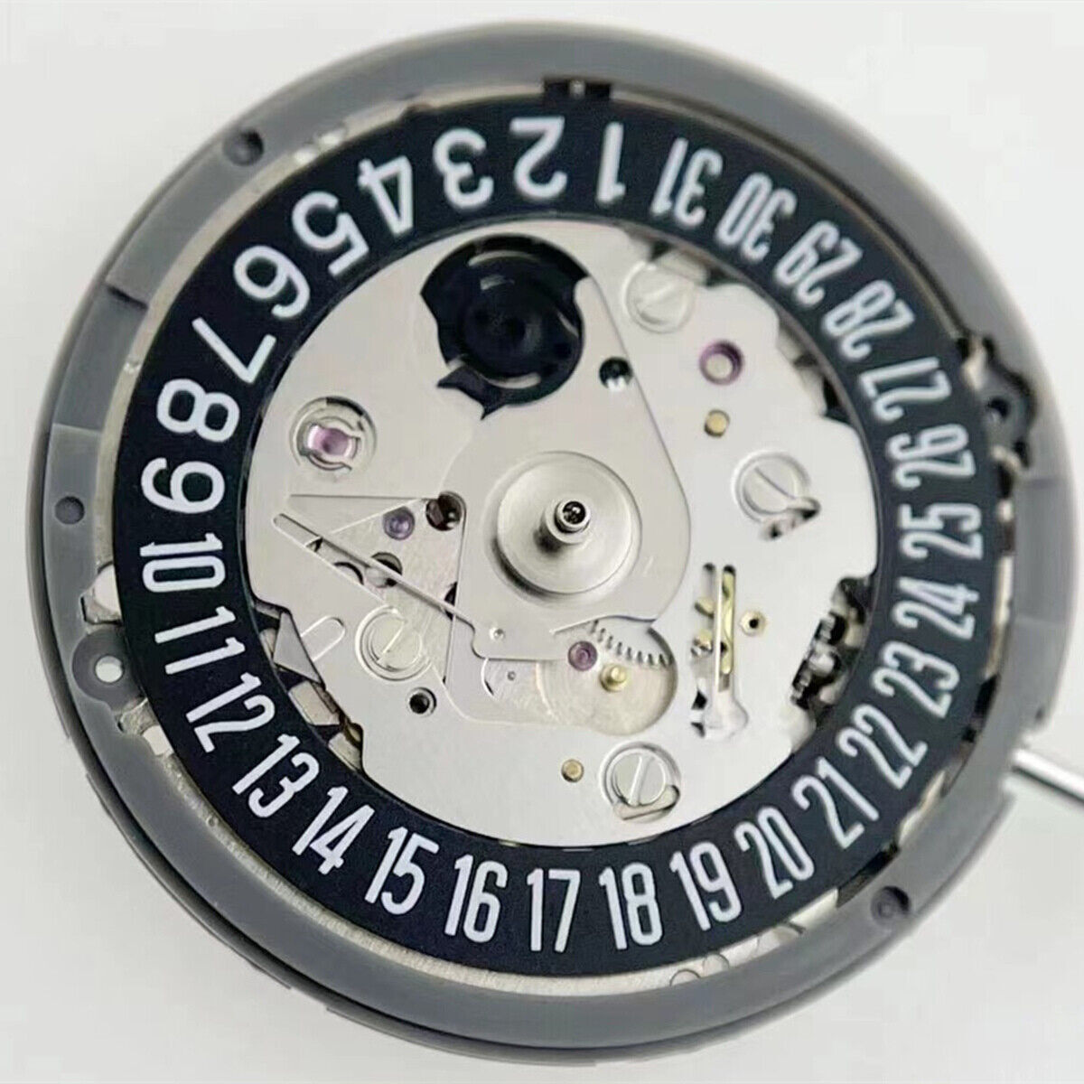 Japan Made Black NH35 Self-Winding Automatic Mechanical Watch Movement Date At 6