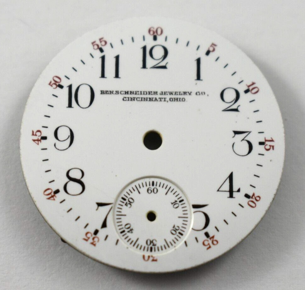 Vintage Waltham Private Label 28.75mm Enamel Watch Dial lot.t