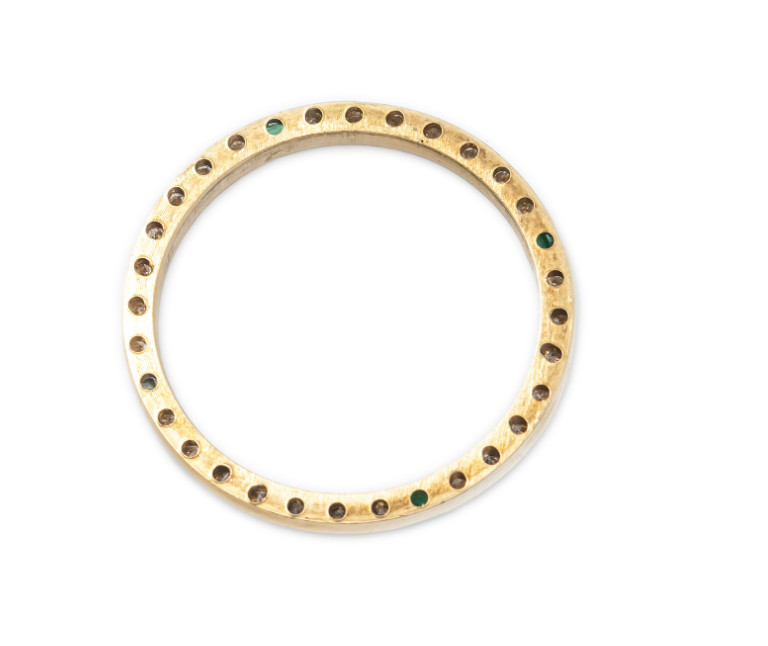 Diamond Bezel 14k Yellow Gold 25mm 2.4Grams 0.35CT I Color SI2