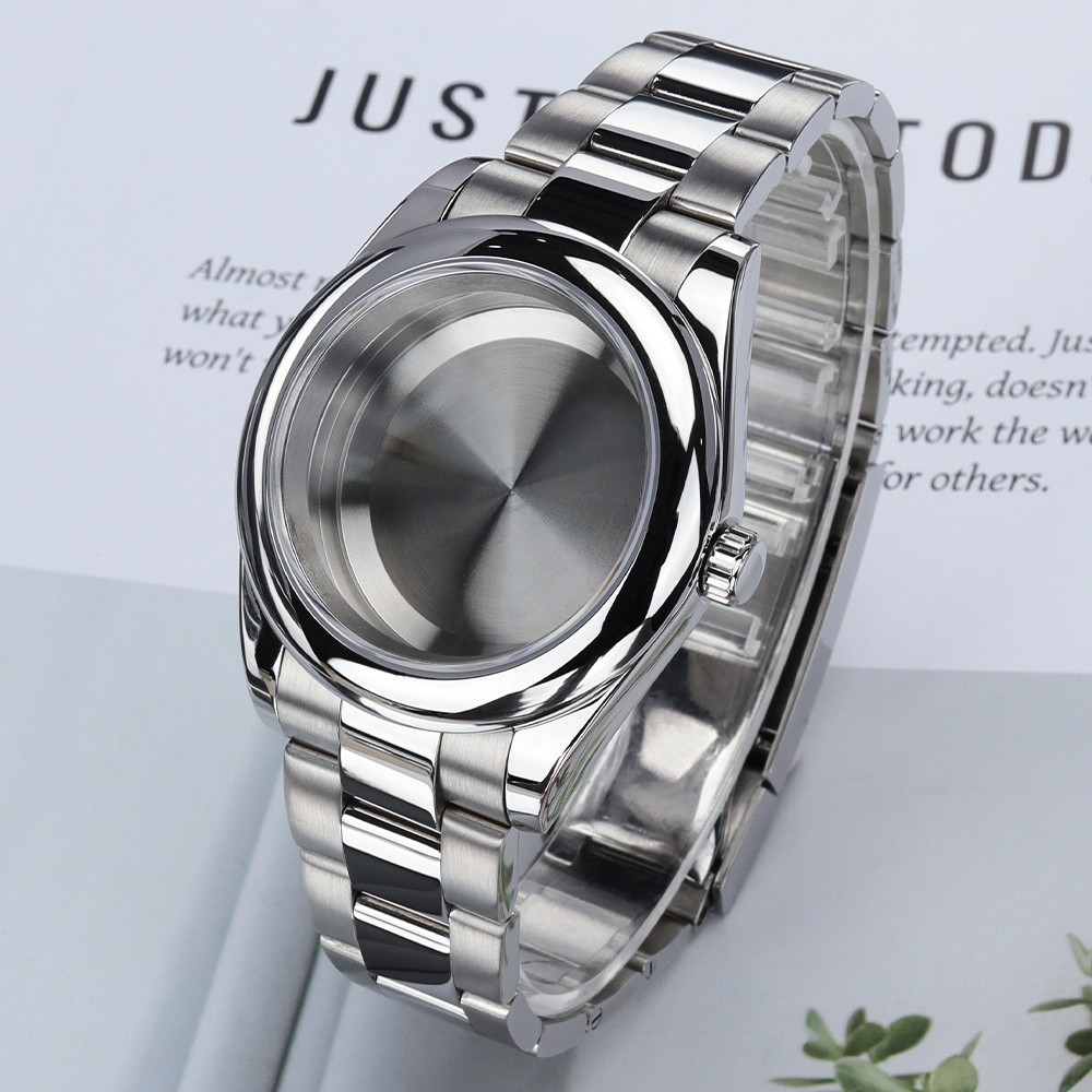 FEIYASHI STEEL Oyster Polished 36mm/39mm Watch Case For Seiko NH35 36 Miyota8215