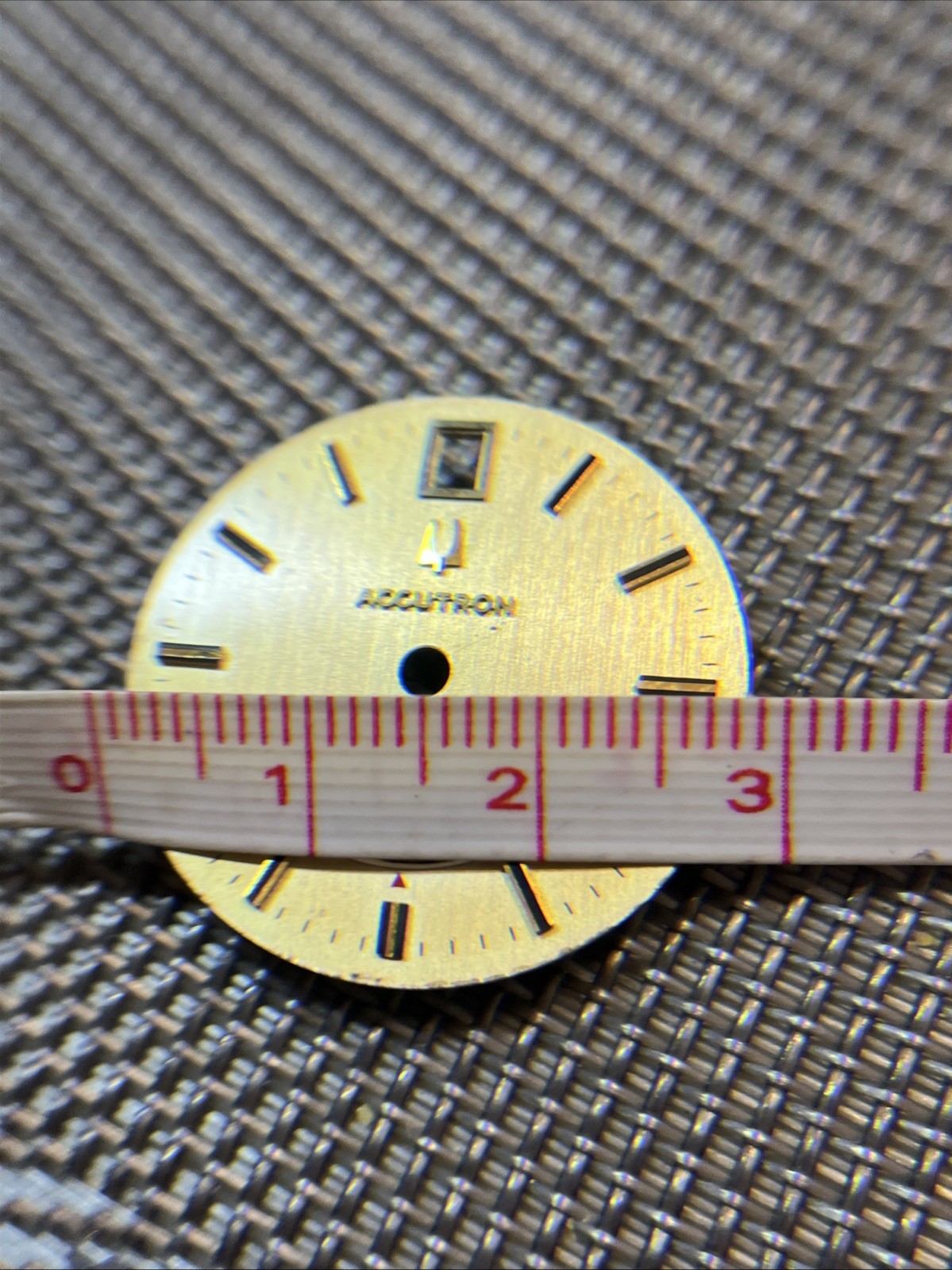 Vtg Bulova Accutron Watch Dial Date Windows Used 1960-1970