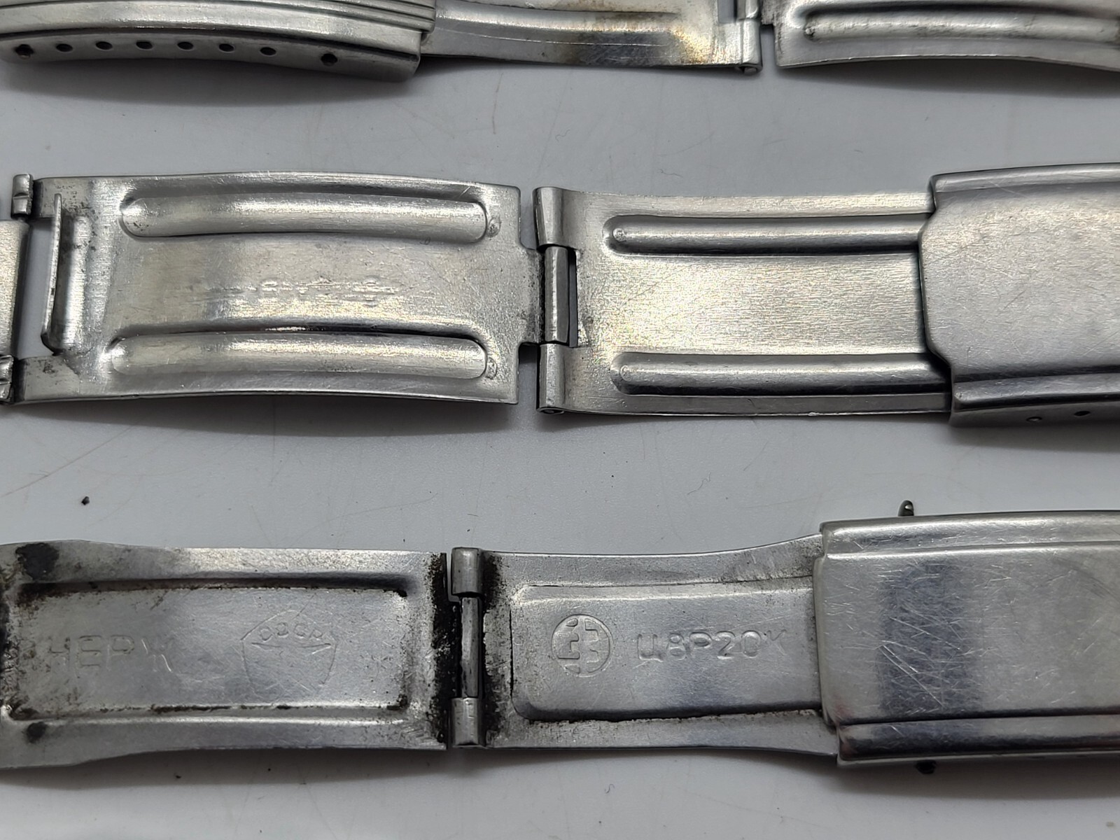 Vintage stainless steel bracelets USSR wristwatches different for spare parts