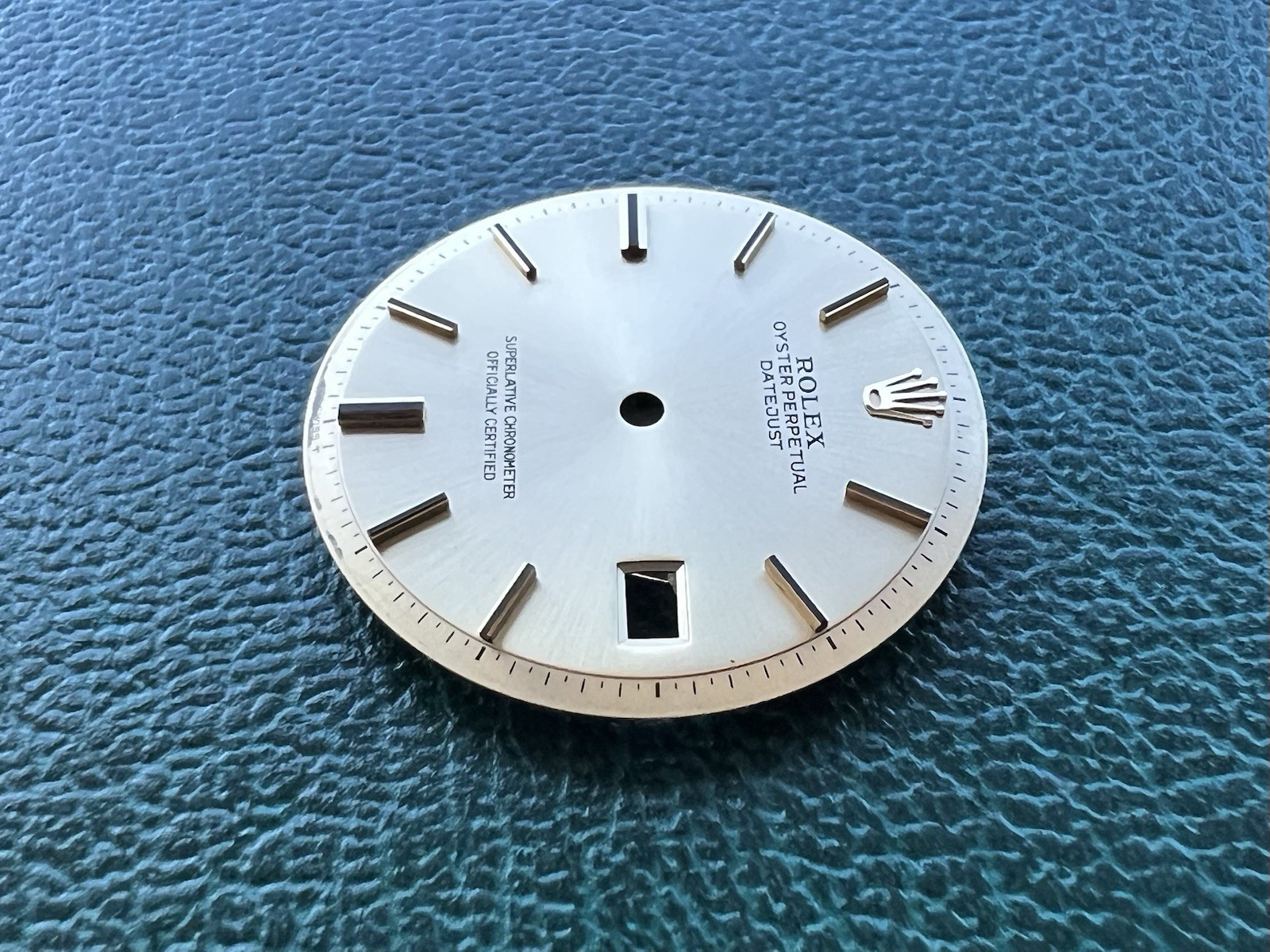 Authentic ROLEX Datejust 36mm 1601 1603 Champagne Gold Pie Pan Dial – OC#1271