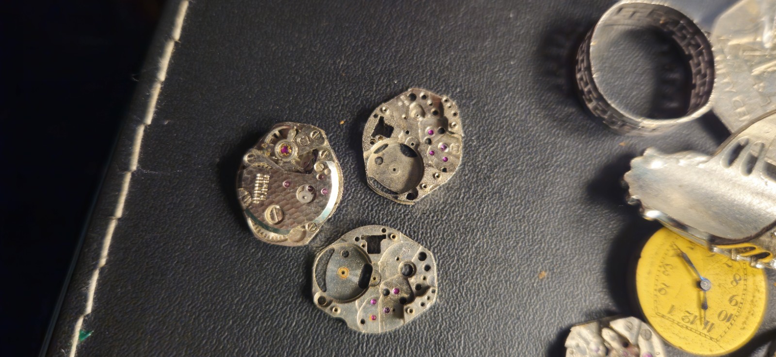 ×3 Genuine Vintage Model 120 Calibers Watch Mechanical FHF Movements + Parts