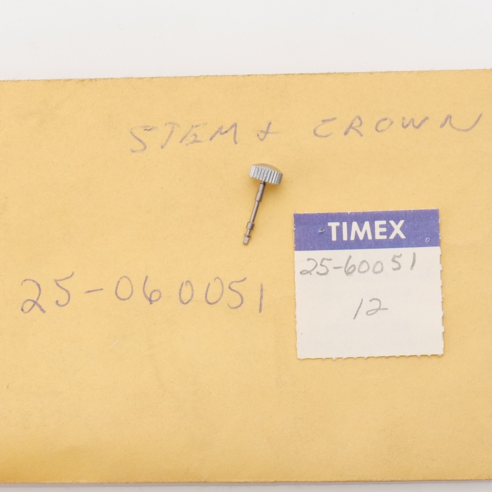 Timex Part #25-60051 – Winding Stem & Crown Assembly NOS Watchmakers (C11D14)