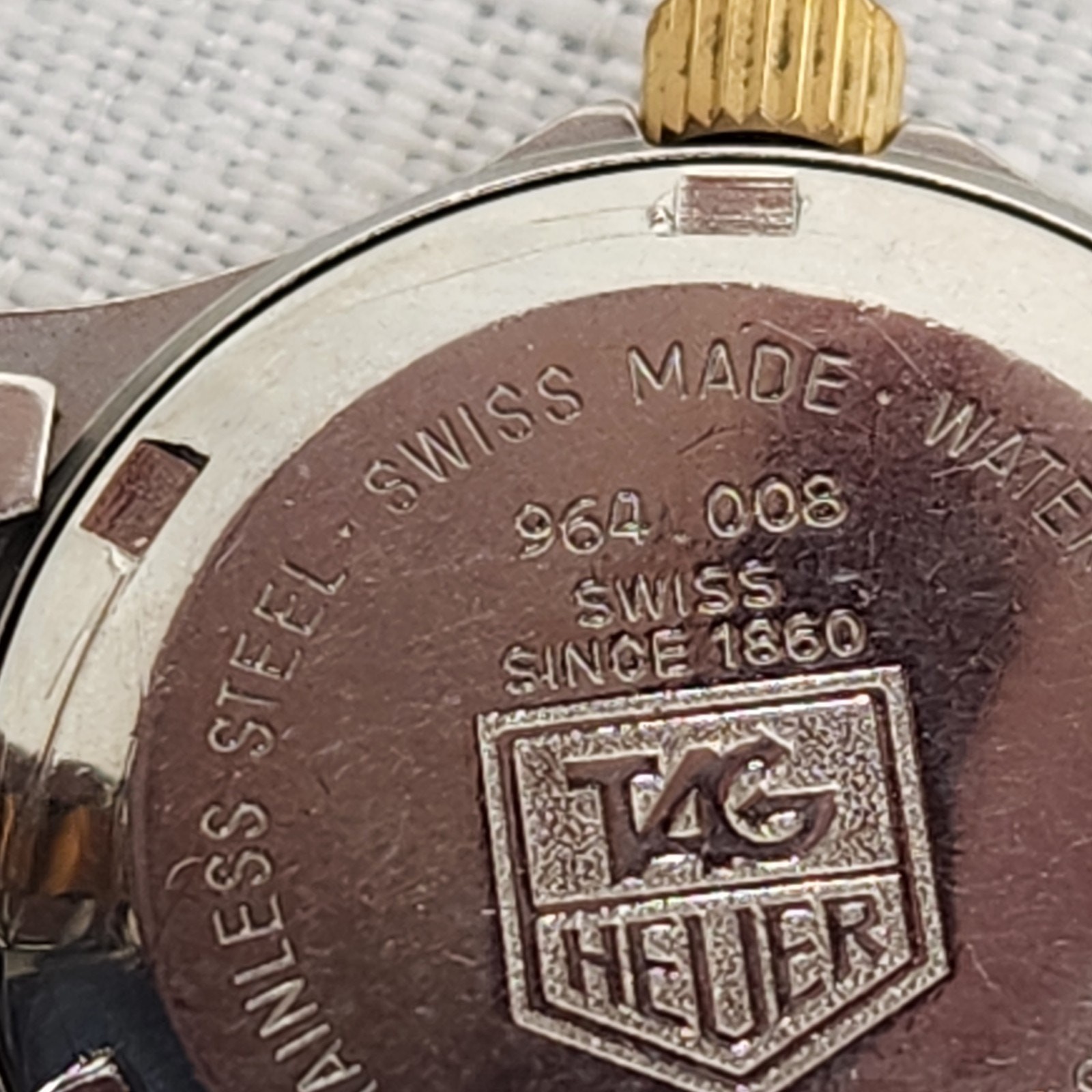 Tag Heuer Watch 964.008 FOR PARTS Gold and Silver Tone NOT WORKING