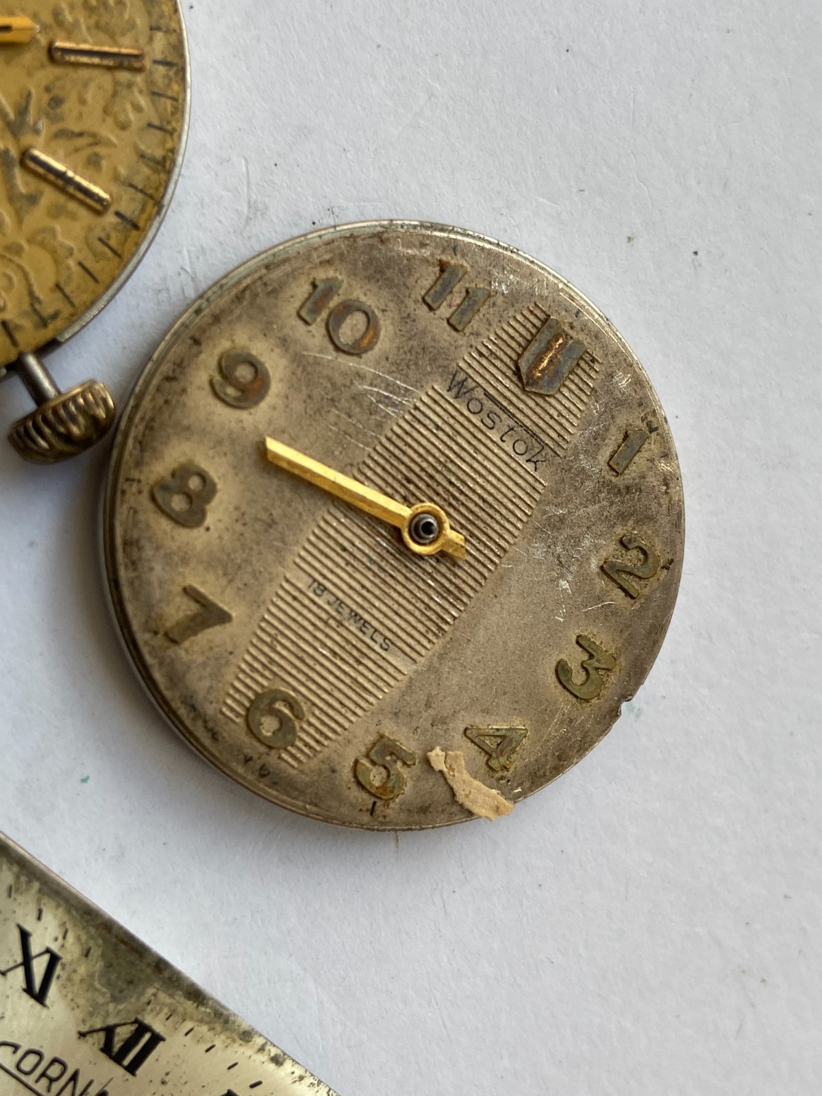 VINTAGE MEN WRIST WATCH PARTS NOT WORKING LOT WOSTOK CORNAVIN SLAVA