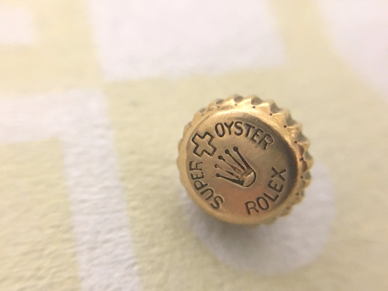 ROLEX SUPER OYSTER PERPE OVETTONE BIG BUBBLEBACK 18KT ROSE GOLD CROWN 6084 #W680