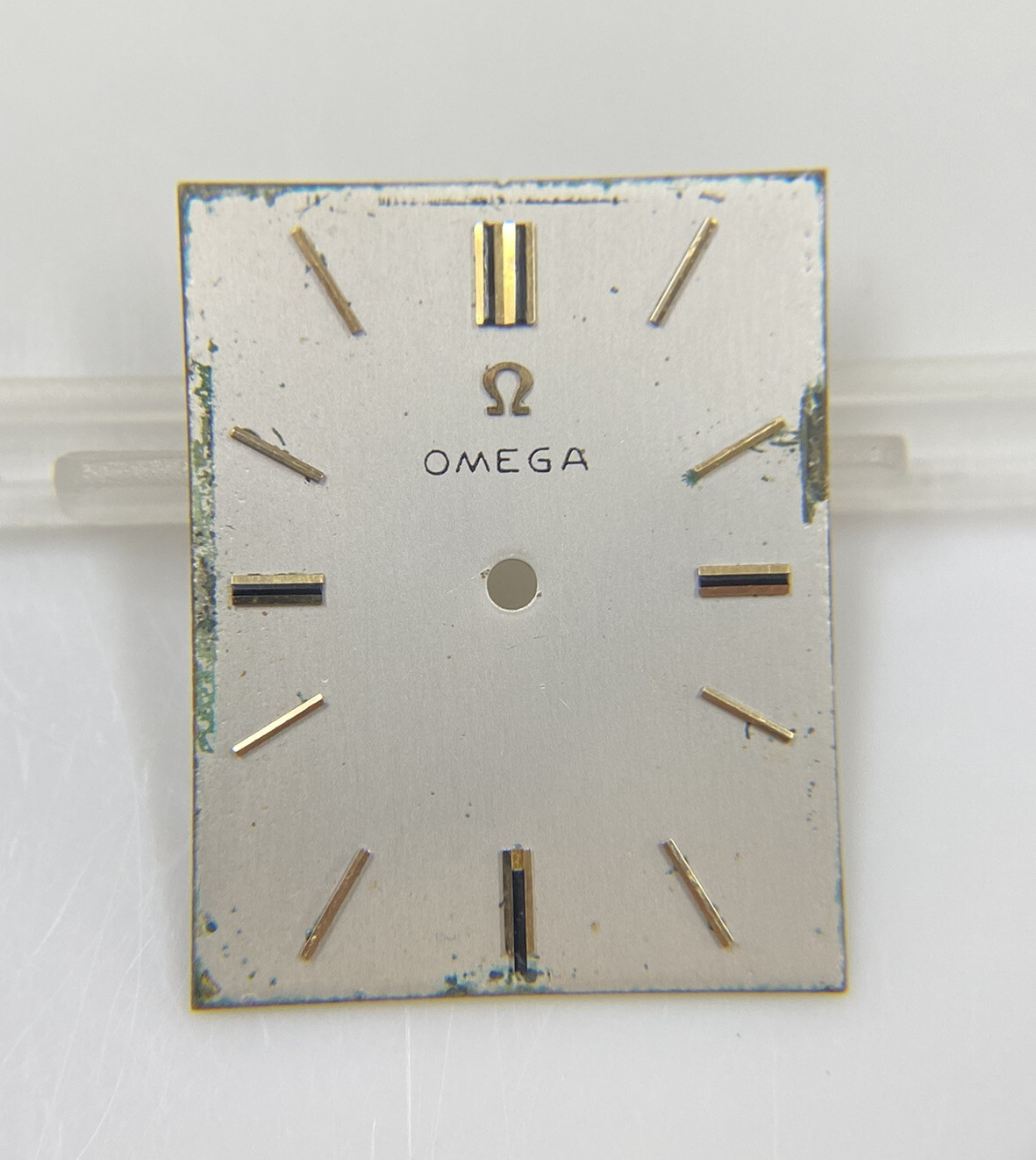 Original Vintage Omega Cal. 620 Silver 19.5mm X 24.5mm Rectangular Watch Dial