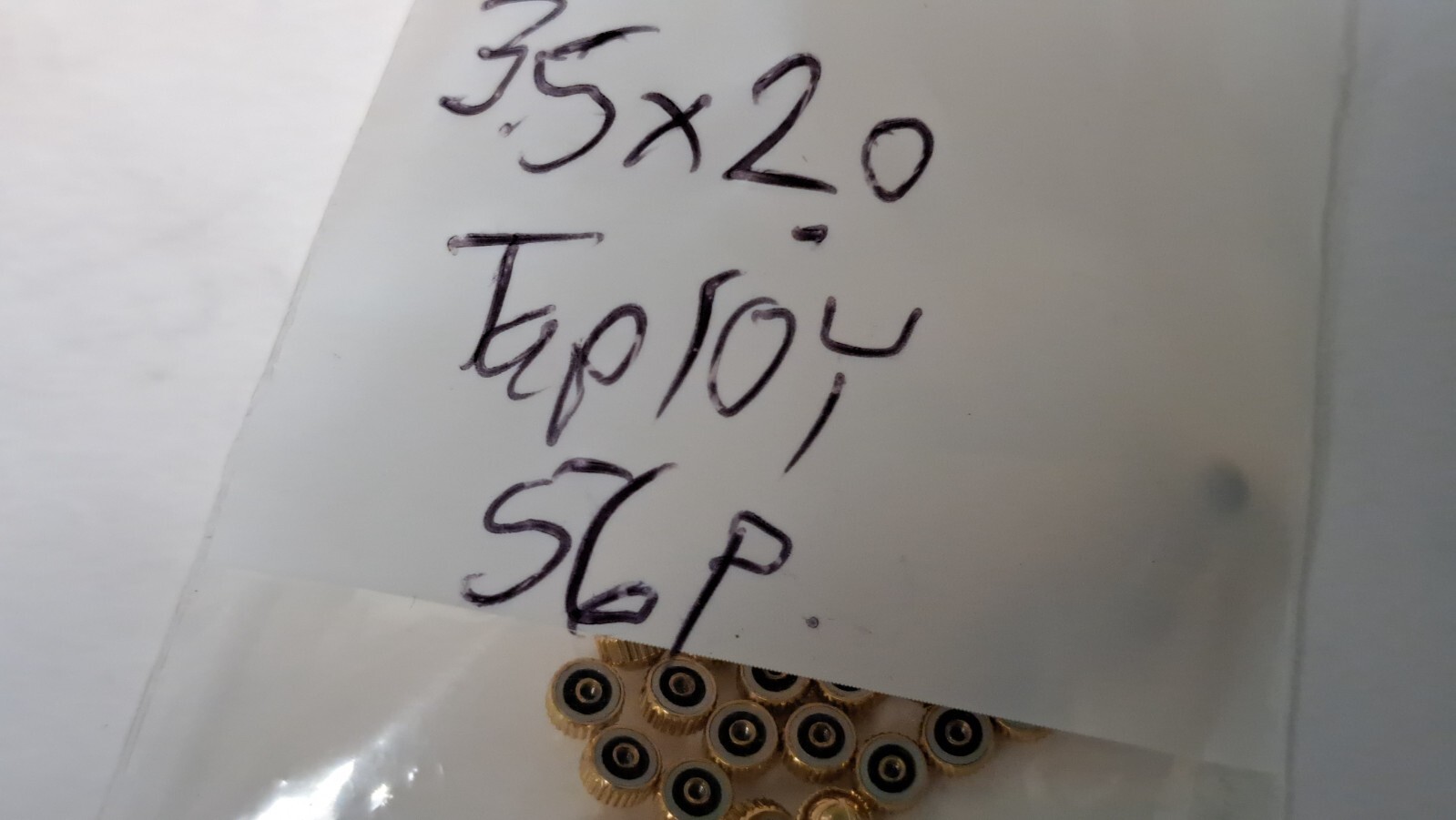 To fit OM CROWN Yellow 3.5mm x 2.0 tap 10 (0.90 thread) for watch repair/parts